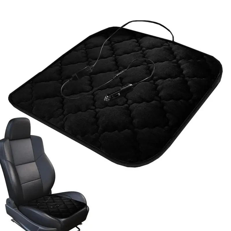 1pc New single piece backless Winter  plush car seat cushion for all seasons, non-slip and free of binding - square Accessories