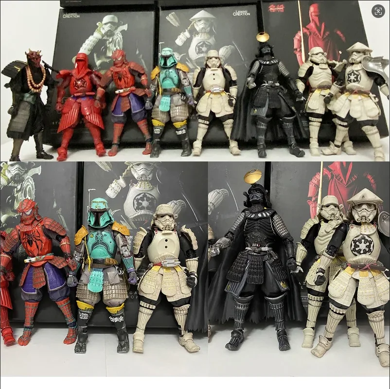 Star Wars รูป Samurai Taisho Death Armor Darth Vader Maul Boba Fett Akazonae Royal Guard Taikoyaku Stormtrooper Action Figure