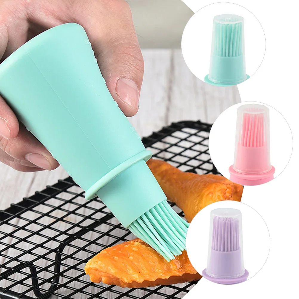 3 قطع من زجاجات الزيت متعددة الاستخدام وفرشاة كومبو من السيليكون المرن للخبز والشوي وأدوات المطبخ وإكسسوارات الطبخ #1