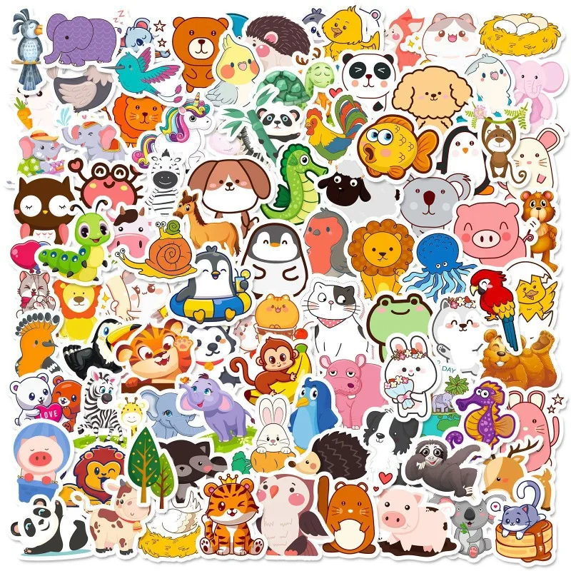 Etsy 100 tamaño pequeño 4cm nuevo Animal erizo mezcla y combinación pegatinas lindo dibujos animados Animal cuaderno teléfono refrigerador pegatinas