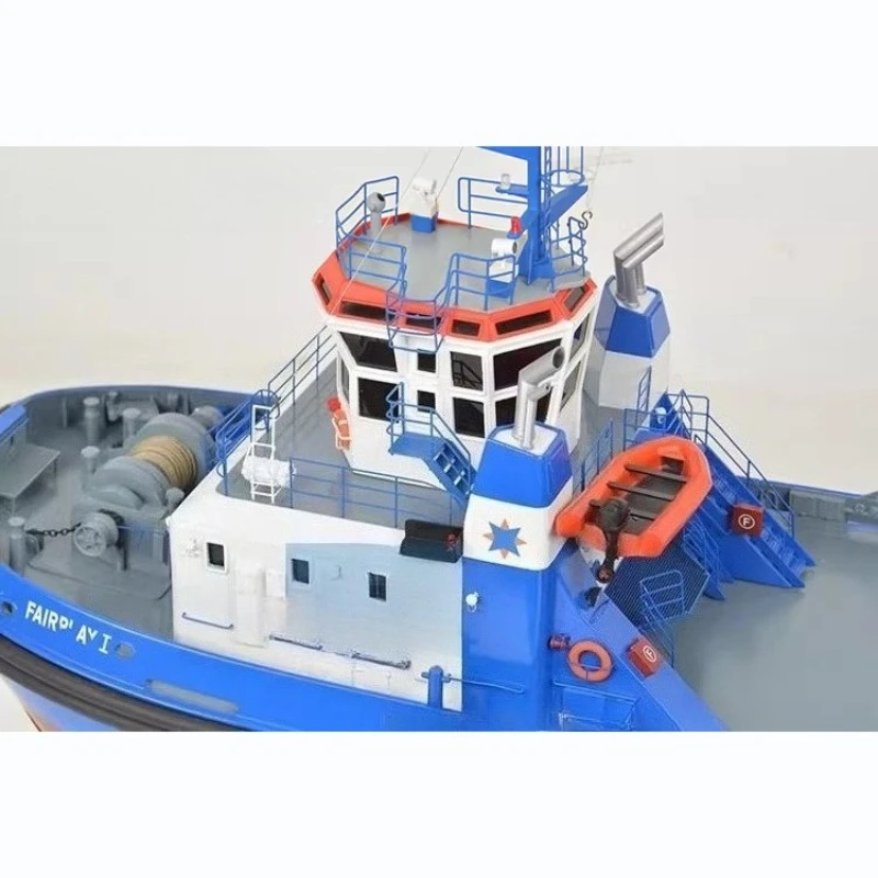 1/50 rc rebocador modelo rtr porta de fibra de vidro operação navio atualizado versão iluminação led alta simulação dinâmica barco rc modelo brinquedo
