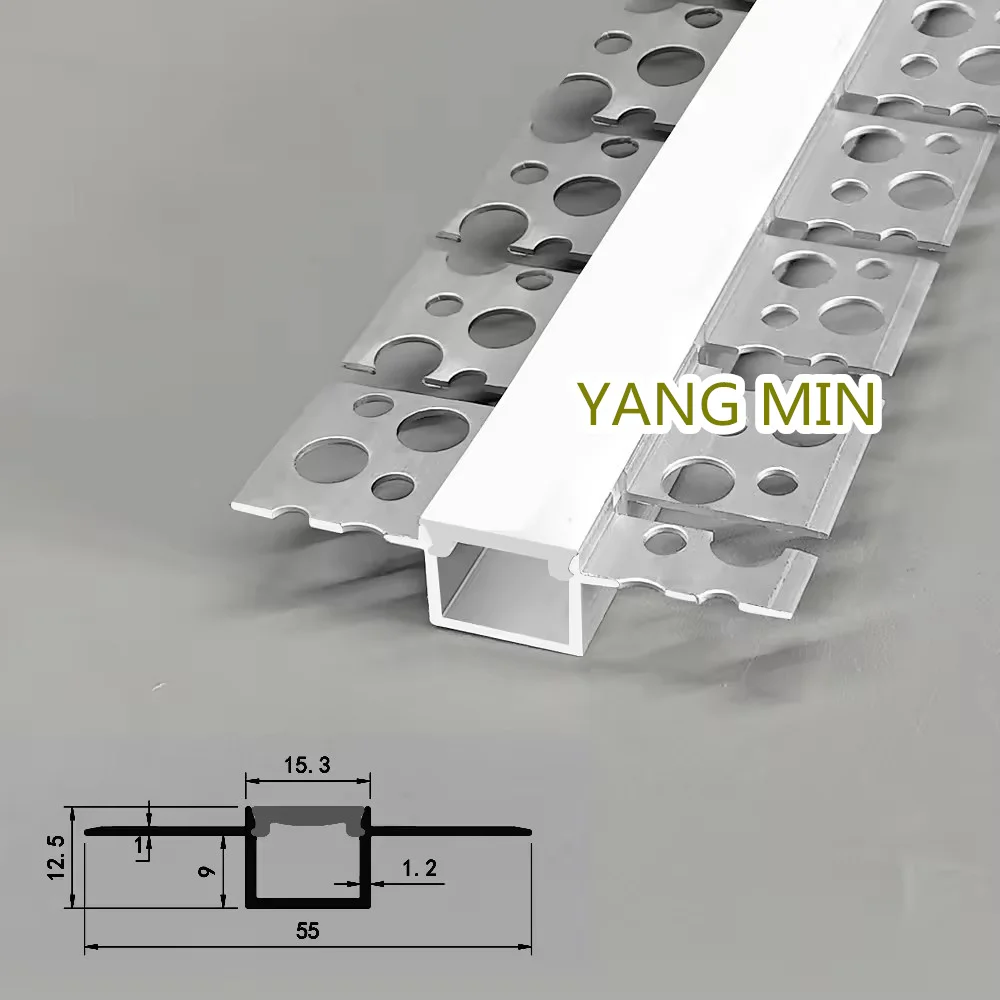 Imagem -03 - Flexível Bendable Alumínio Led Canal Led Strip Light Recesso Difusor Led Tampa do pc Drywall Gesso Nova Chegada