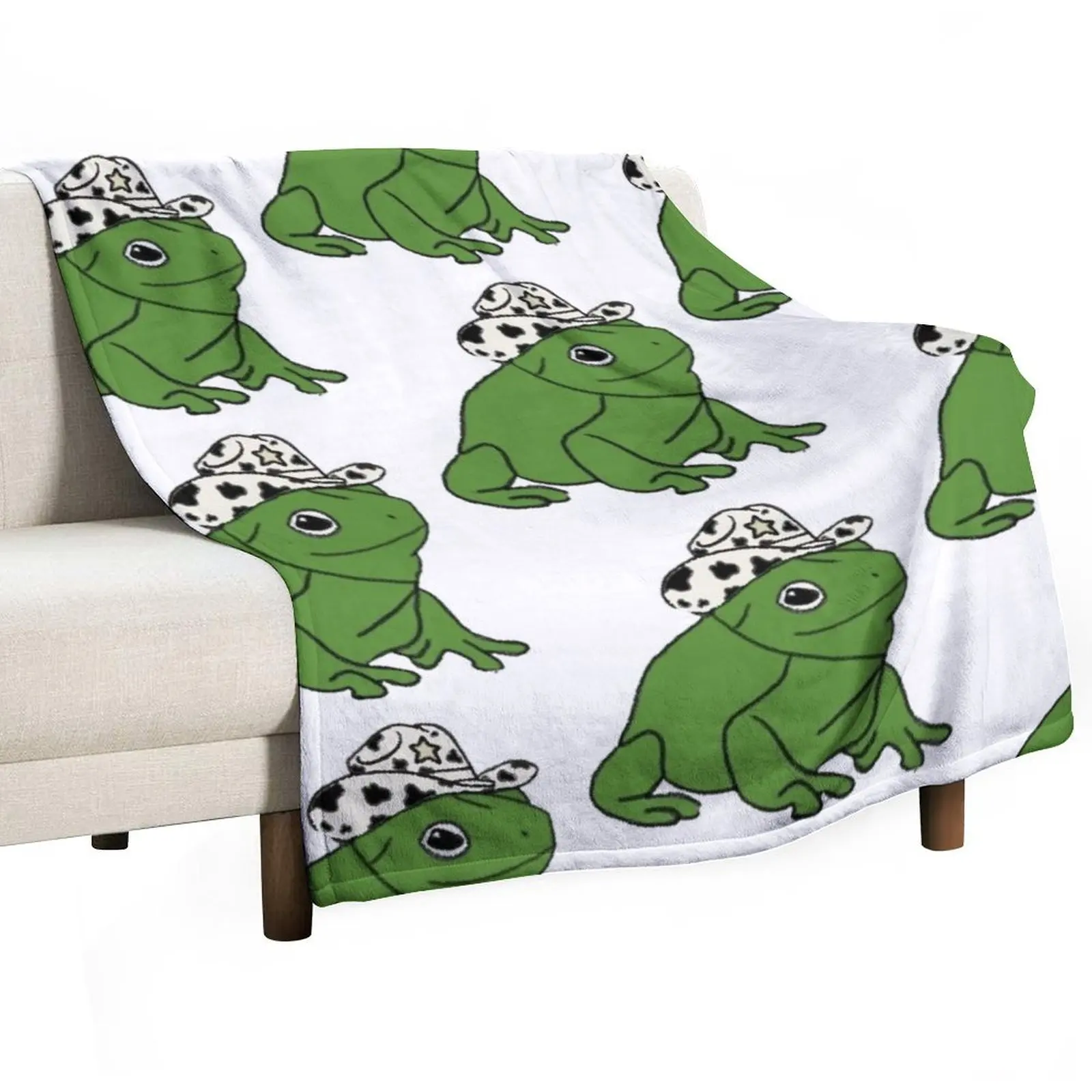 

Cowboy Frog Throw Blanket christmas gifts bed plaid Luxury Designer Blankets