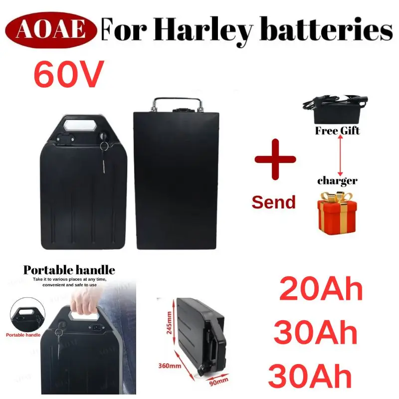 For HarleyElectric Motorcycle18650 Harley Lithium Battery Suitable  60V 20Ah 30Ah 40AhCityCoco Electric Scooter Battery Charger