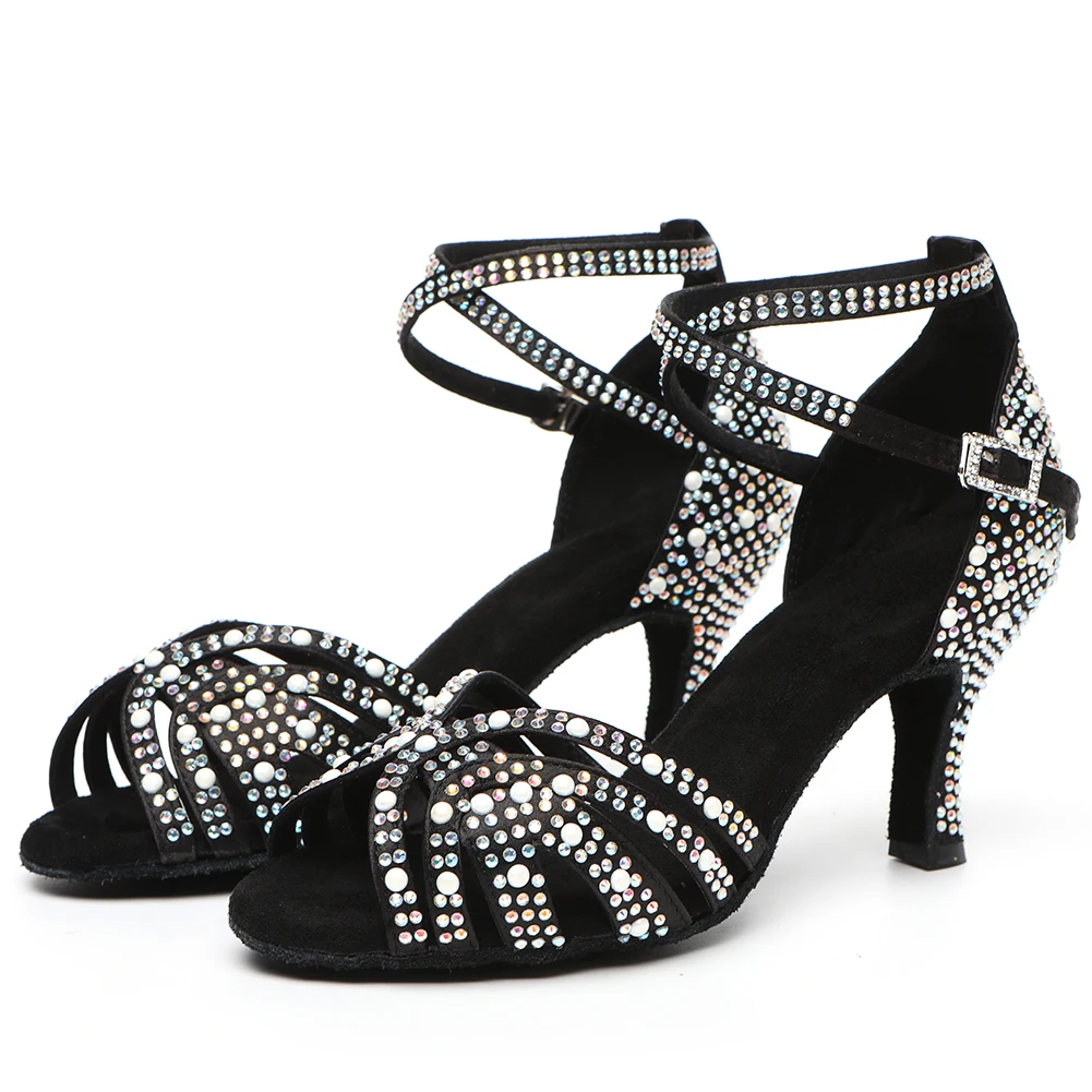 Woman High Heels For Dancing Women's Latin Dance Shoes Girls Ballroom Modern Tango Shoes Ladies Salsa Party Sandals Wedding Shoe - Image 6