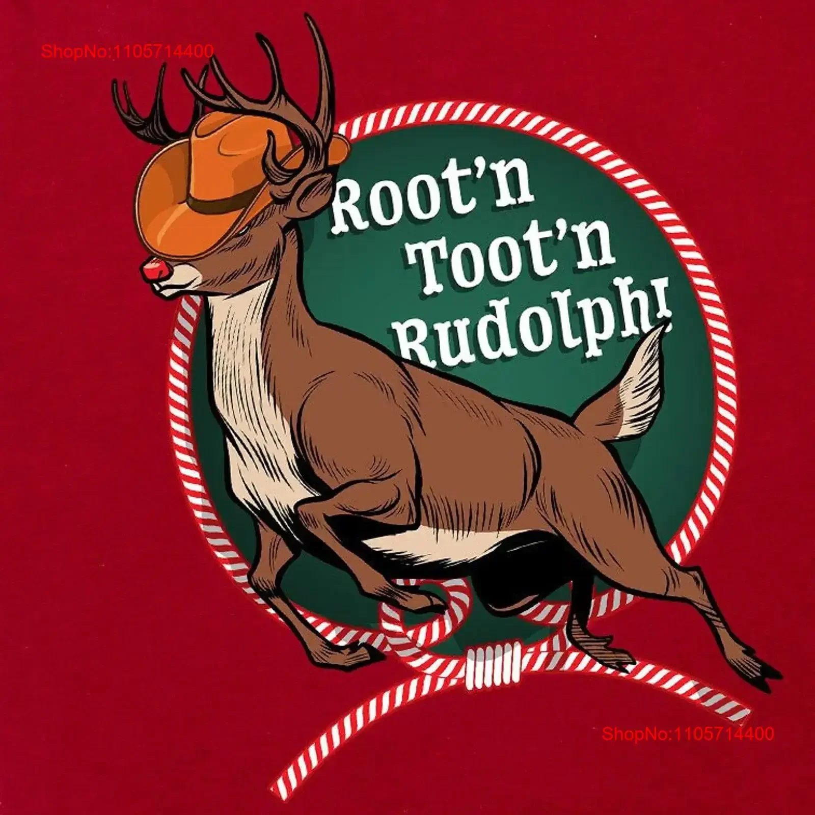 Festive Western Root n Toot Rudolph SweaT T Shirt Christmas Cowboy Red Nose Reindeer Perfect for Holiday Cheer vintage Washed