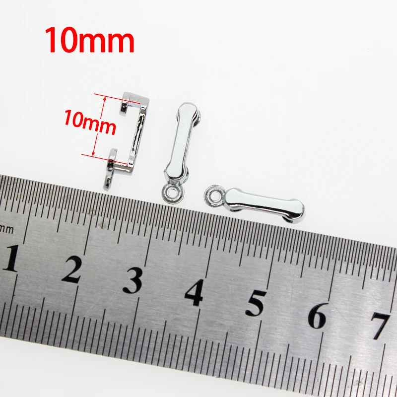 50pc/lot 8mm 10mm slide and hang Charms Connector Slide Charm Accessories Fit For wristband bracelet jewelrys making
