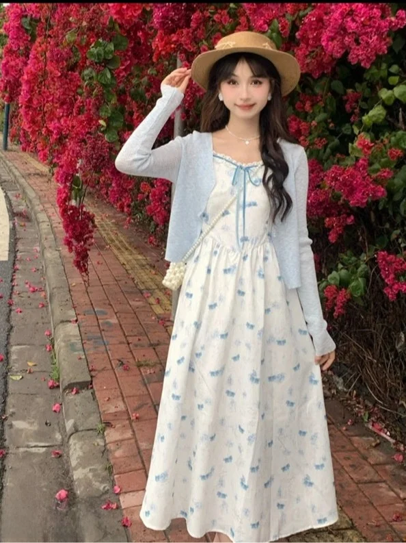 

Новая женская длинная юбка А-силуэта больших размеров с цветочным принтом, квадратным вырезом, поясом и эффектом утяжки на талии, весна-лето