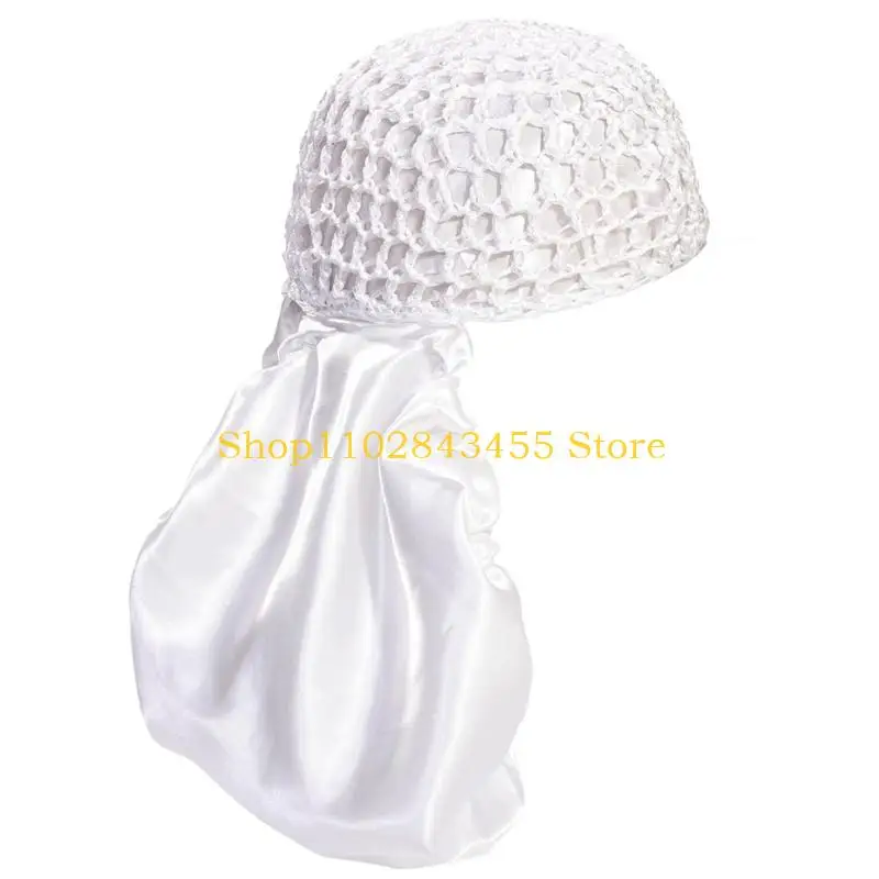 49MC Silk Bonnet Pullover Hat Reversible Skull Hat Hair Wrap for Women Sleeping Bath