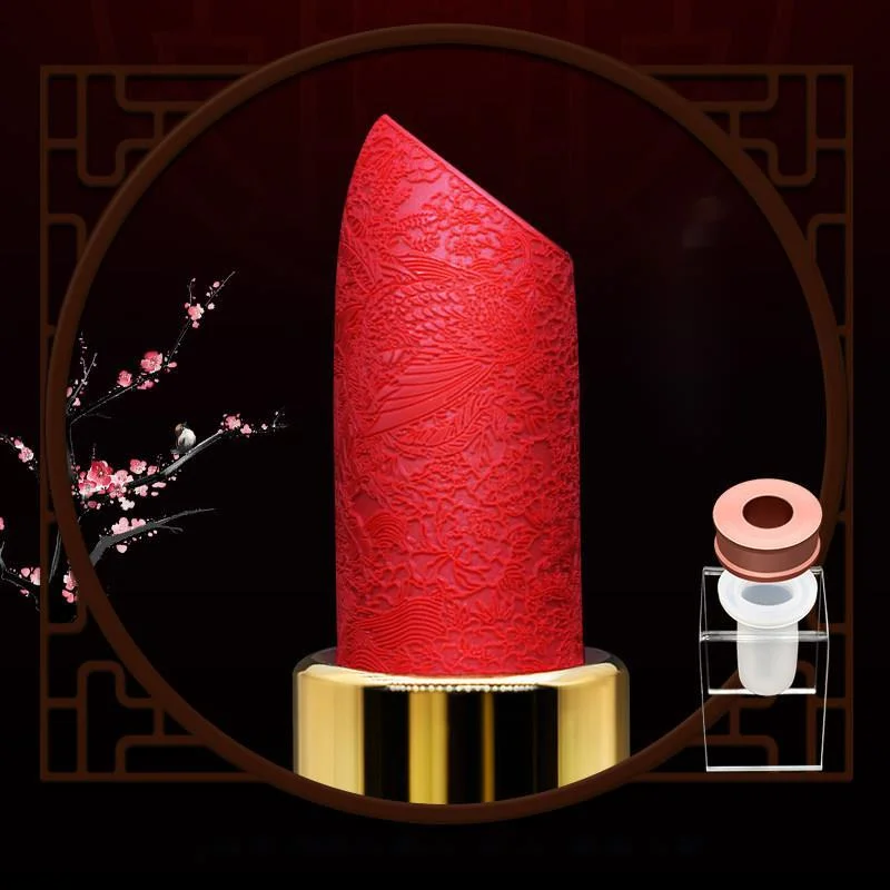 4 Pcs/Set DIY Hand-made 12.1 mm Lipstick Material Lipstick Carving Silicone Mold Release Device Empty Lipstick Tube