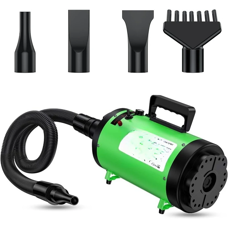 

Professional 4.3HP Dog Dryer with Heater, high Velocity Dog Hair Dryer, Low Noise Grooming Blower for Dogs, Adjustable P