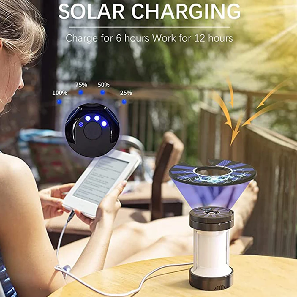 Solar Lantern Camping Light Outdoor Lighting USB Rechargeable Lamp Powerful Flashlight Tent Equipment Supplies Portable Lights