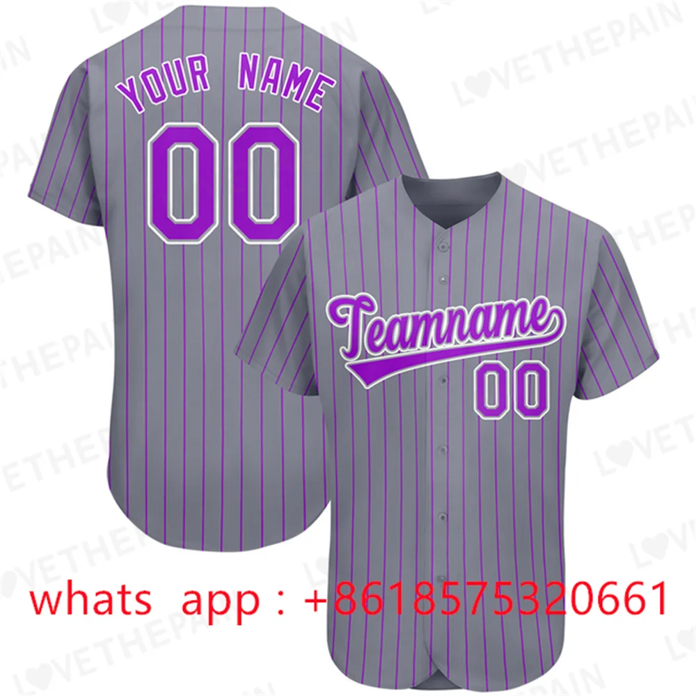 Personalized Baseball Jersey Customized Your Name Number printing Printed Stripe Hip Hop Streetwear Male Women Baseball Shirt