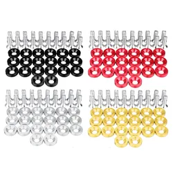 20X M6x15mm CNC Aluminum Car Styling Universal Bumper Stickers Password for Fender Washer Bolt Engine Bay Dress Up Kit