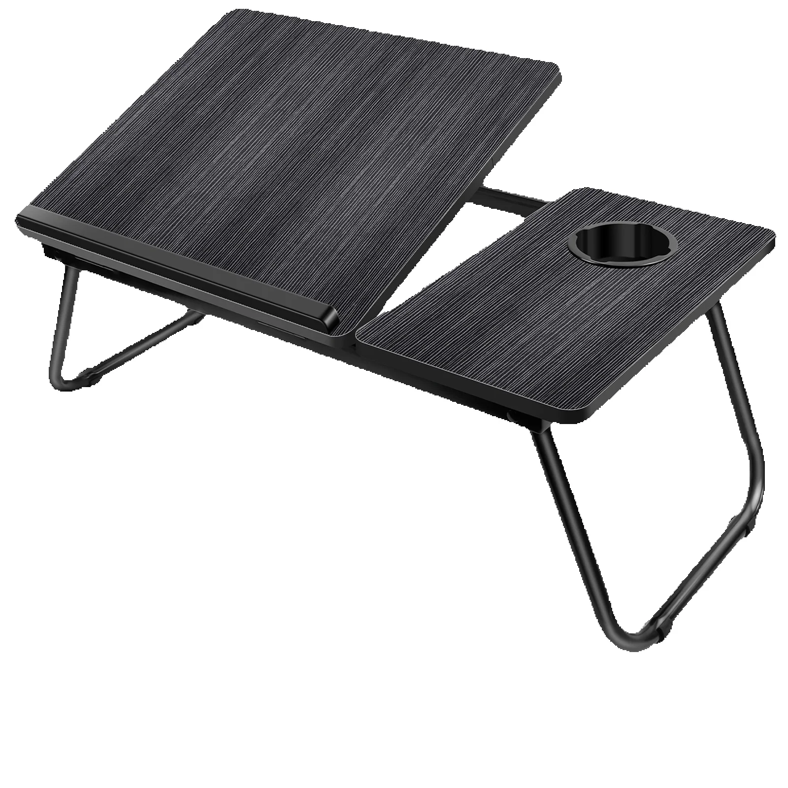 Laptop Desk, Laptop Bed Table with Foldable Legs, Portable Lap Desk Tray with Book Stand and Cup Holder, Notebook Stand Bed Tray Foldable Laptop Table on Bed, Carpet, for Reading, Working