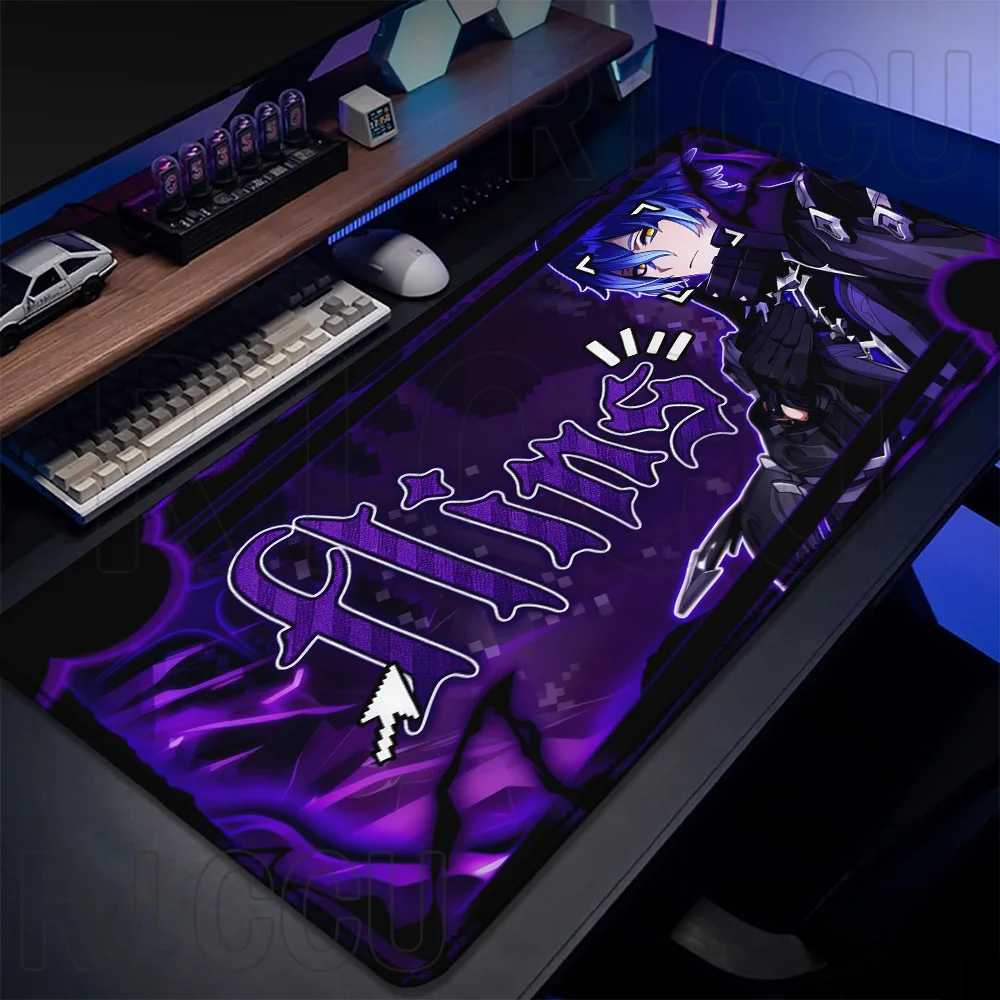 400x900mm Genshin Impact Flins xxl Mouse pads Computer Gaming Laptop PC accessories Desk Mat Natural Rubber Keyboard Mouse Pad