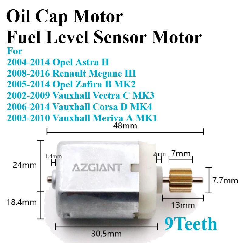 

For Opel Vauxhall Astra H Zafira B Vectra C Corsa D Meriva A Renault Megane Kangoo Car Oil Cap Fuel Level Sensor Motor DIY Power