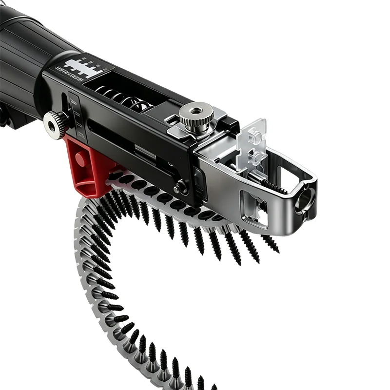 Automatic Chain Nail Gun Adapter Screw Gun for Electric Drill Woodworking Tool Cordless Power Drill Attachment
