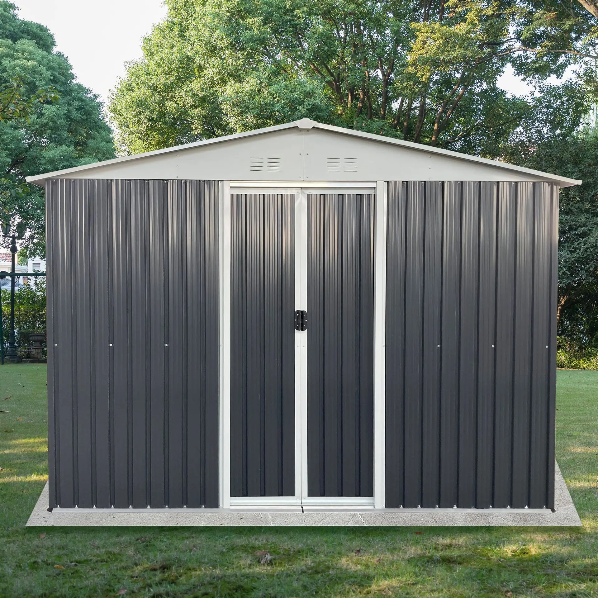 

Modern Outdoor Light Steel Structure Office Container House Prefab Garage Storage for Garden Utility Room Tool Living Storage