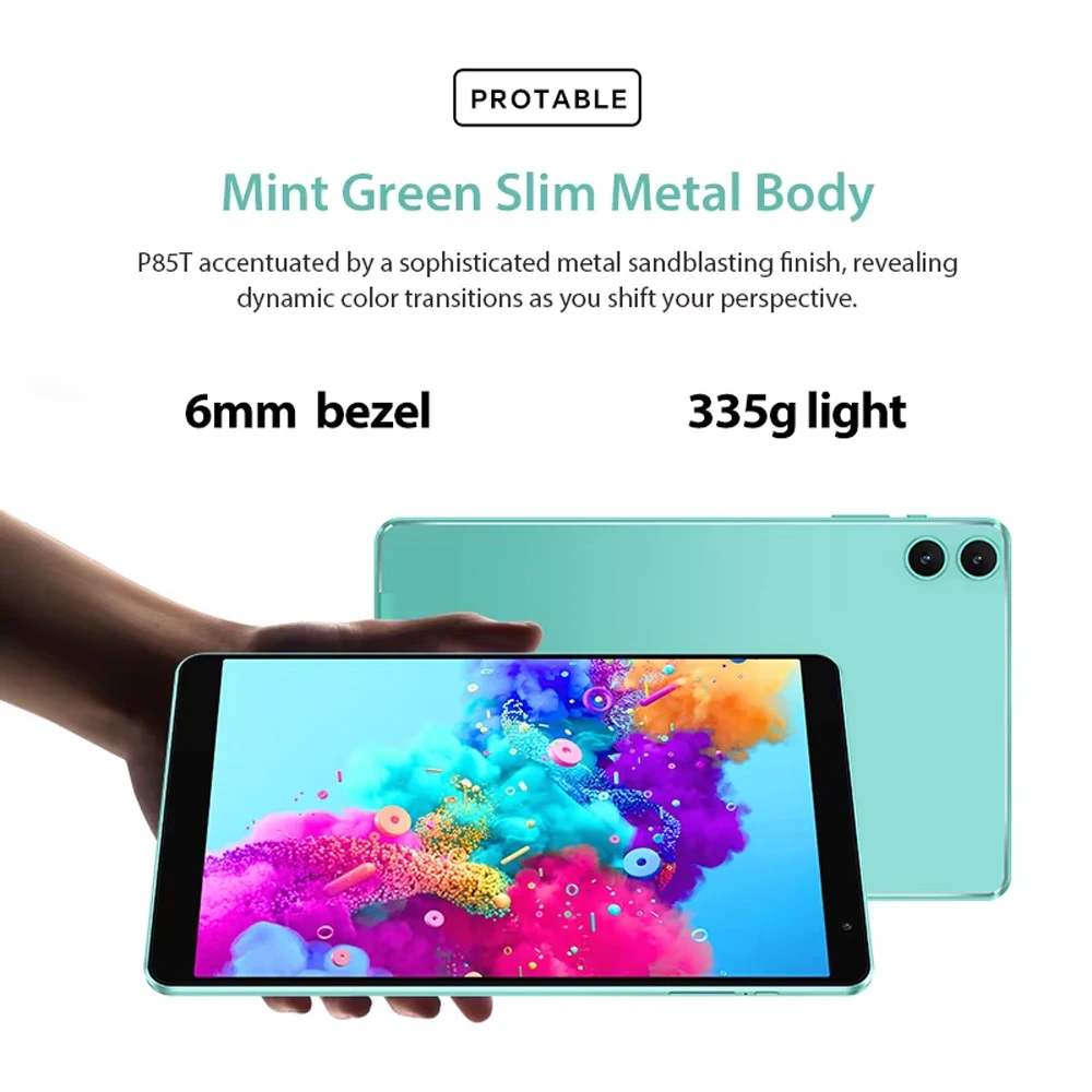 Tavoletta Teclast P85T da 8 pollici Allwinner A523 8 core 4 GB RAM 64 GB ROM Android 14 WIFI6 BT5.2 5000 mAh Type-C 0,3 MP+2,0 MP