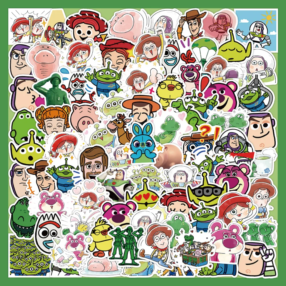 

10/30/60/120PCS Disney Cartoon Toy Story Stickers For Kids DIY Notebook Laptop Phone Fridge Bike Guitar Cute Decals Classic Toy