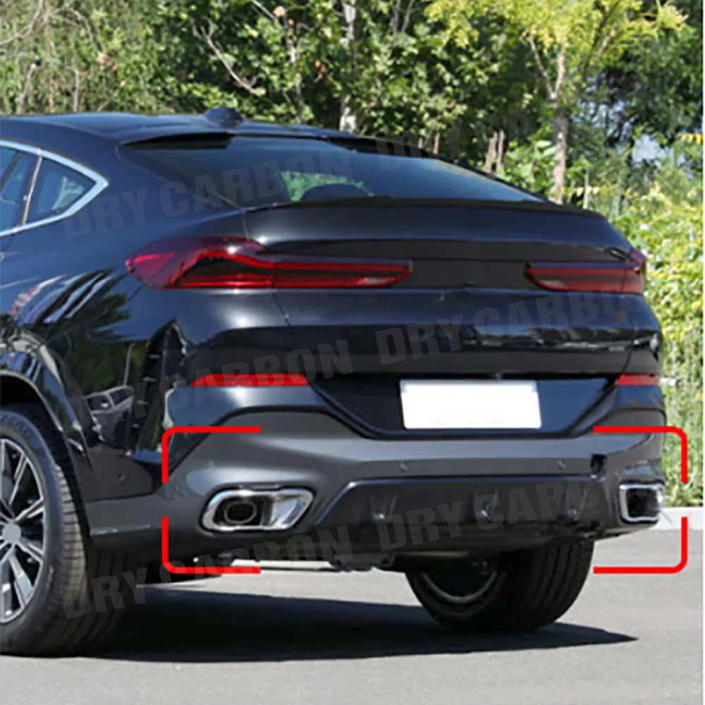 

For BMW X6 G06 LCI Sport 2023+ Car Rear Bumper Lip Diffuser Spoiler Exhaust Muffler Tips Styling Bumper Body Kits Accessories