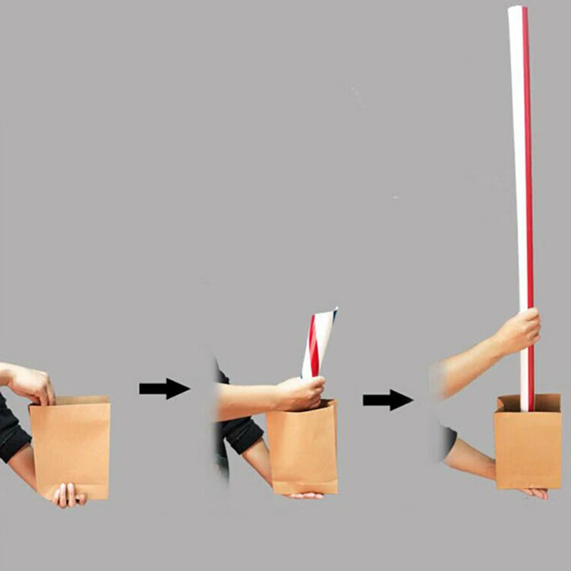 

{YY30} Волшебный реквизит для сценических фокусов: появляющаяся большая соломенная трубка из пустого мешка (для выступлений крупным планом)