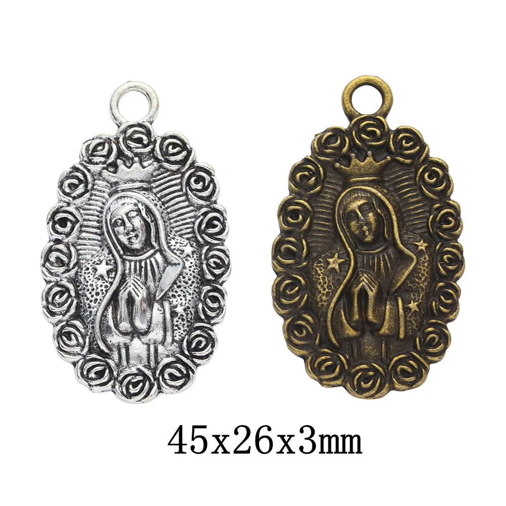 9pieces（Religion）vintage zinc alloy charm metal pendant DIY jewelry discovery making accessories1341