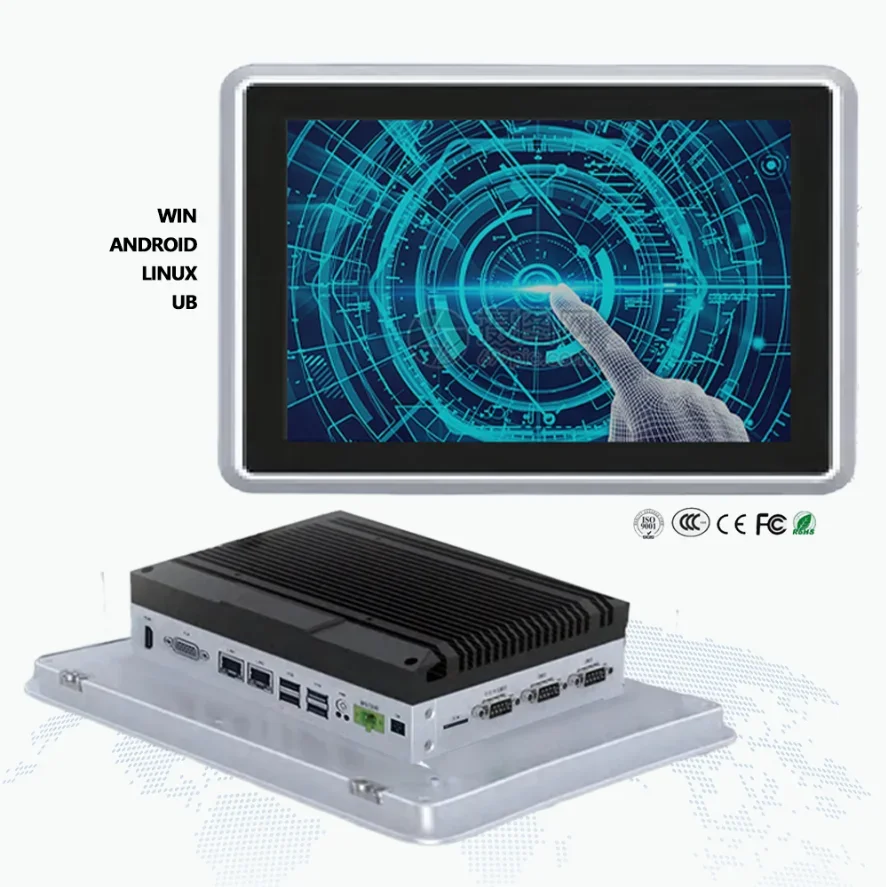 

Customized 19 Inch 64/128GB SSD Industrial All In One Pc Hmi Linux Touch Panel Mini Pc Industrial Computer Accessories