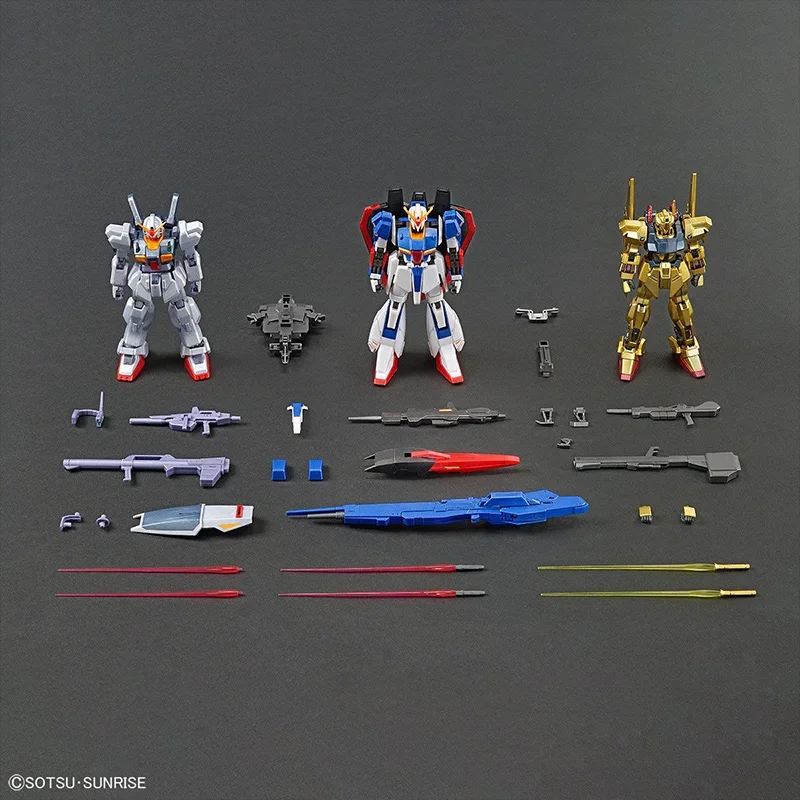 Bandai hg 1/144 gundam base limitada zeta gundam/hyaku-shiki/gundam Mk-II conjunto griphios guerra cor especial figura de ação original