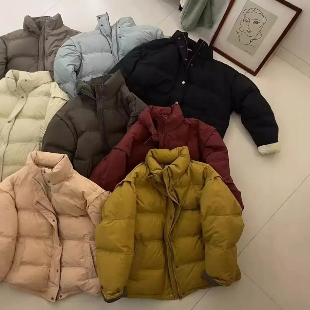 

Women's Fashionable European Style Cotton-Padded Jacket Small Stand-Up Collar Short Design Winter Outerwear Trendy