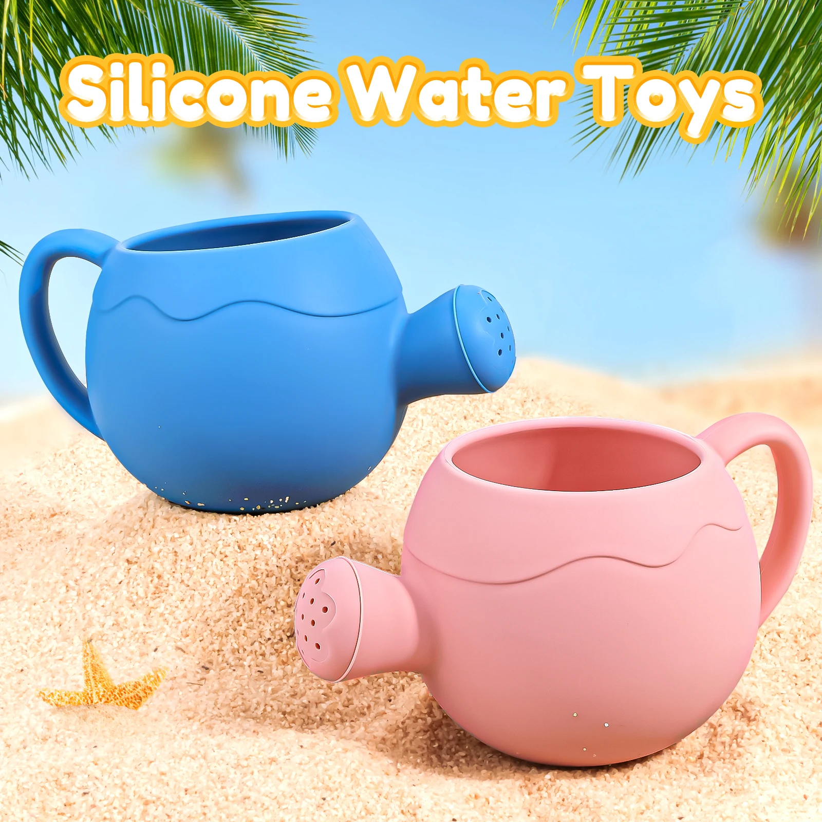 TYRY.HU Sprinkler Watering Can Cute Cartoon Garden Kids Home Silicone Flowers Bottle Beach Spray Bath Toy Early Education