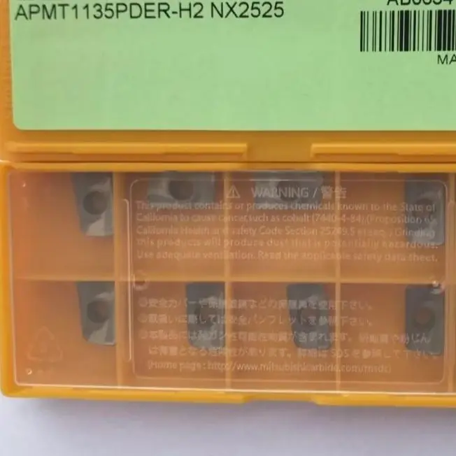 APMT1135PDER-H2 NX2525 معدن السيراميك باستخدام الحاسب الآلي شفرة