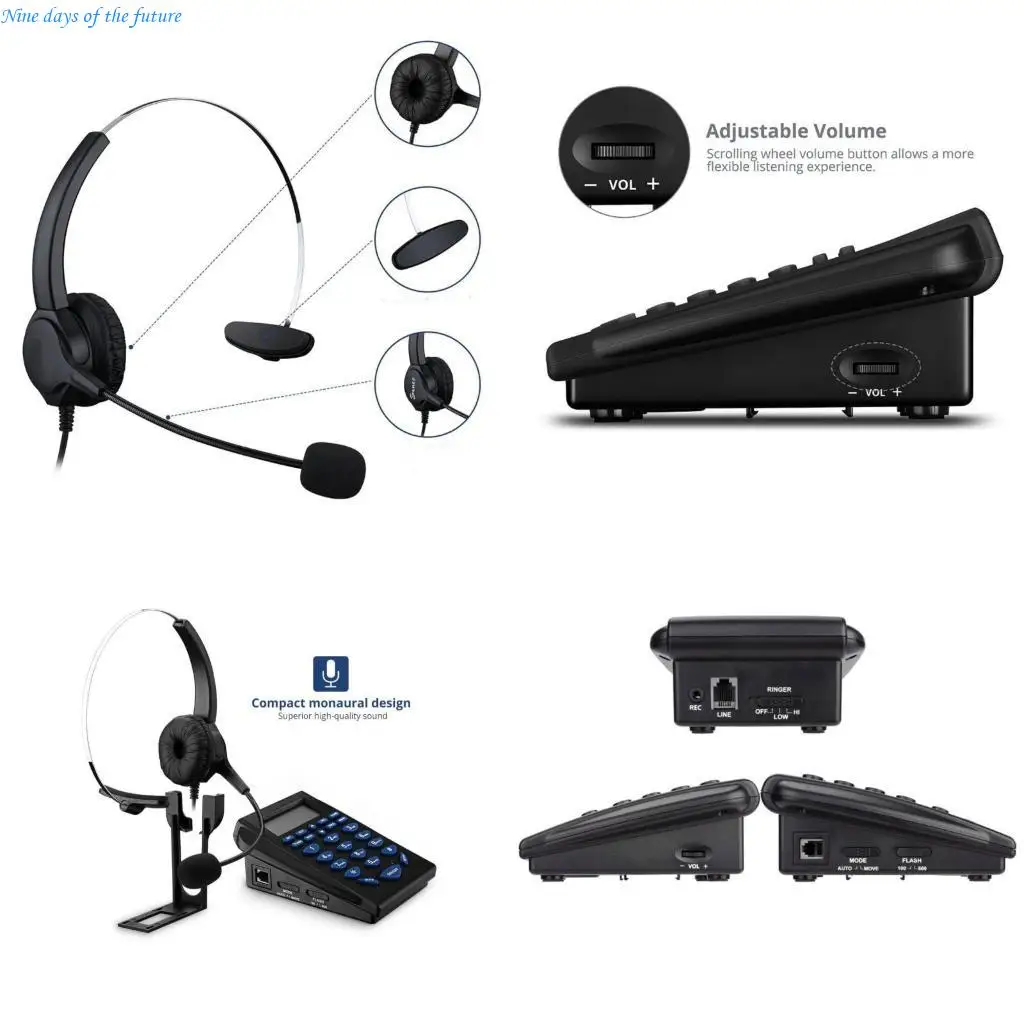 Comfortable Over Ear Headsets Call Center Headsets for Customer Service E65A