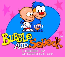 Bubble And Squeak 16bit MD Game Card For Sega Mega Drive For Genesis System