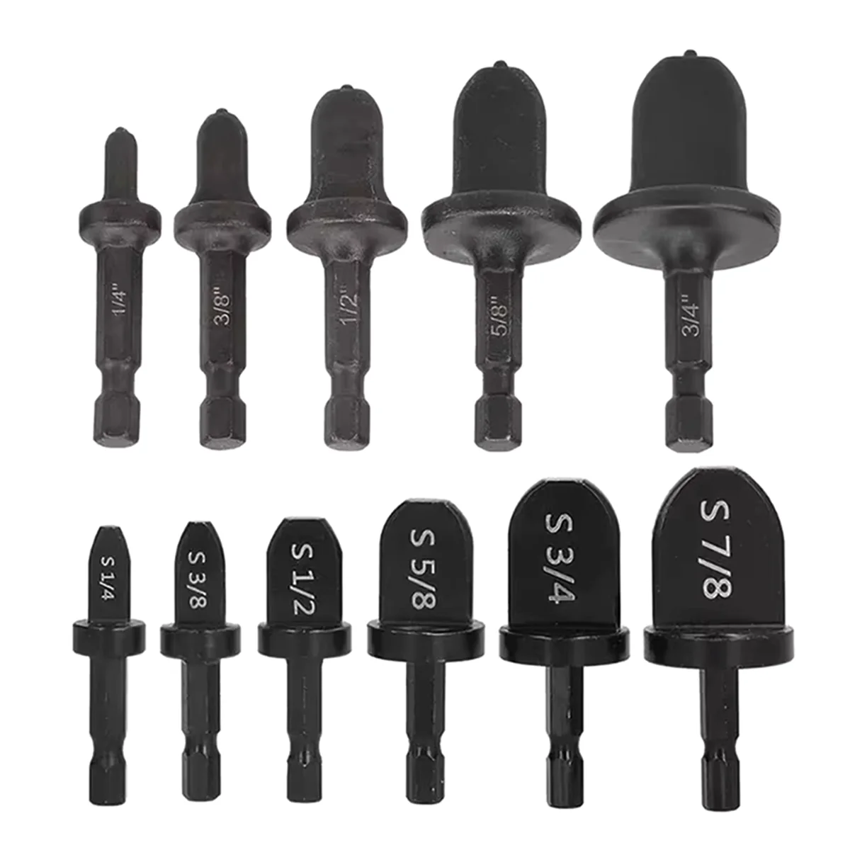 

A88M 11-Piece Copper Tube Expander Set Bearing Steel Hexagonal Shank Drill Copper Tube Expander Soft Copper Tube Tool