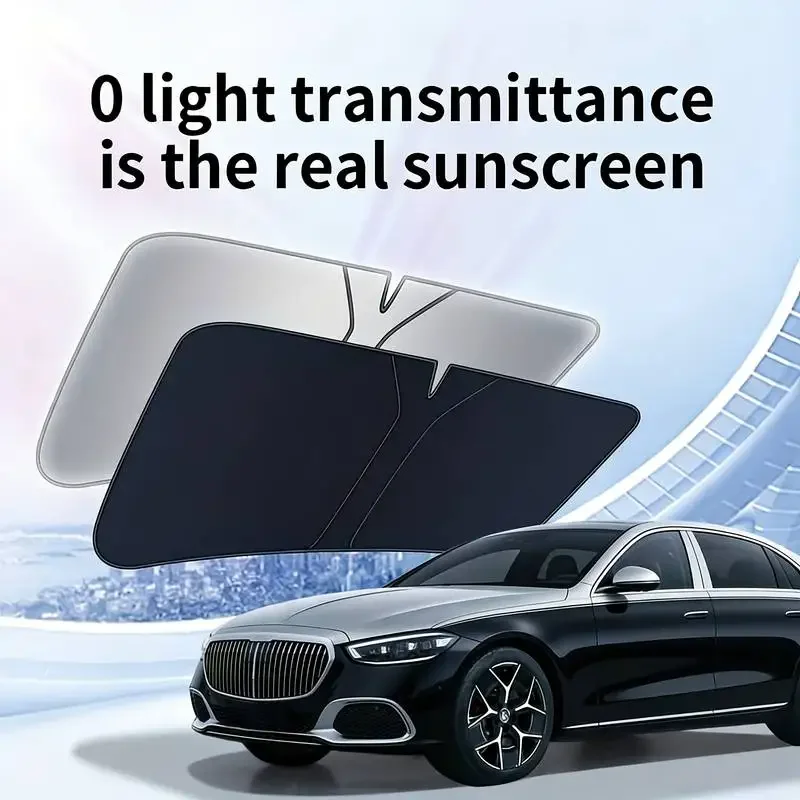 Car Front Window Windshield Sunshade Sunscreen Sunshade Curtain Heat Insulation Foldable Sunshade Universal Car Interior