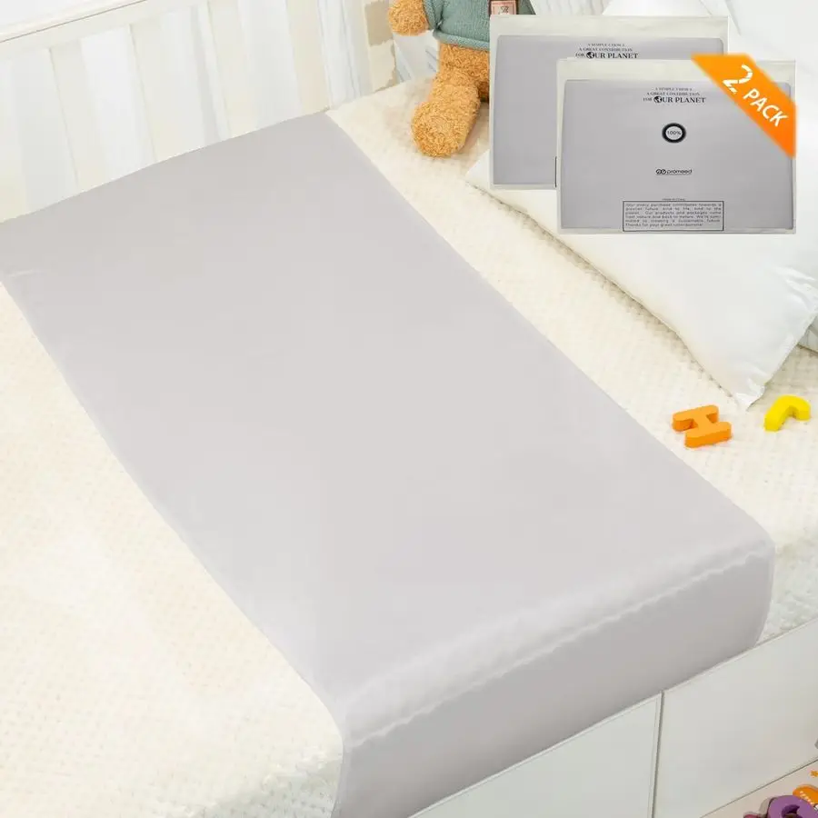 

2 Pack Baby Silk Bassinet Sleeve, 23 Momme Pure Silk Cot Semi Sheet, Adjustable for All Standard Bassinet Cradle Cot Crib Mattre
