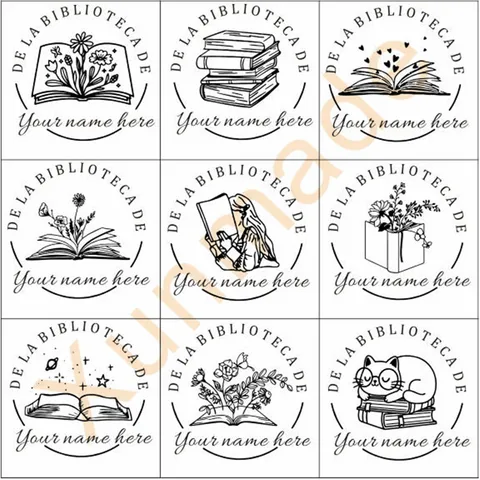 Штамп для книг XunMade Ex Libris - самонаборный, идеален для библиофилов — изображение товара