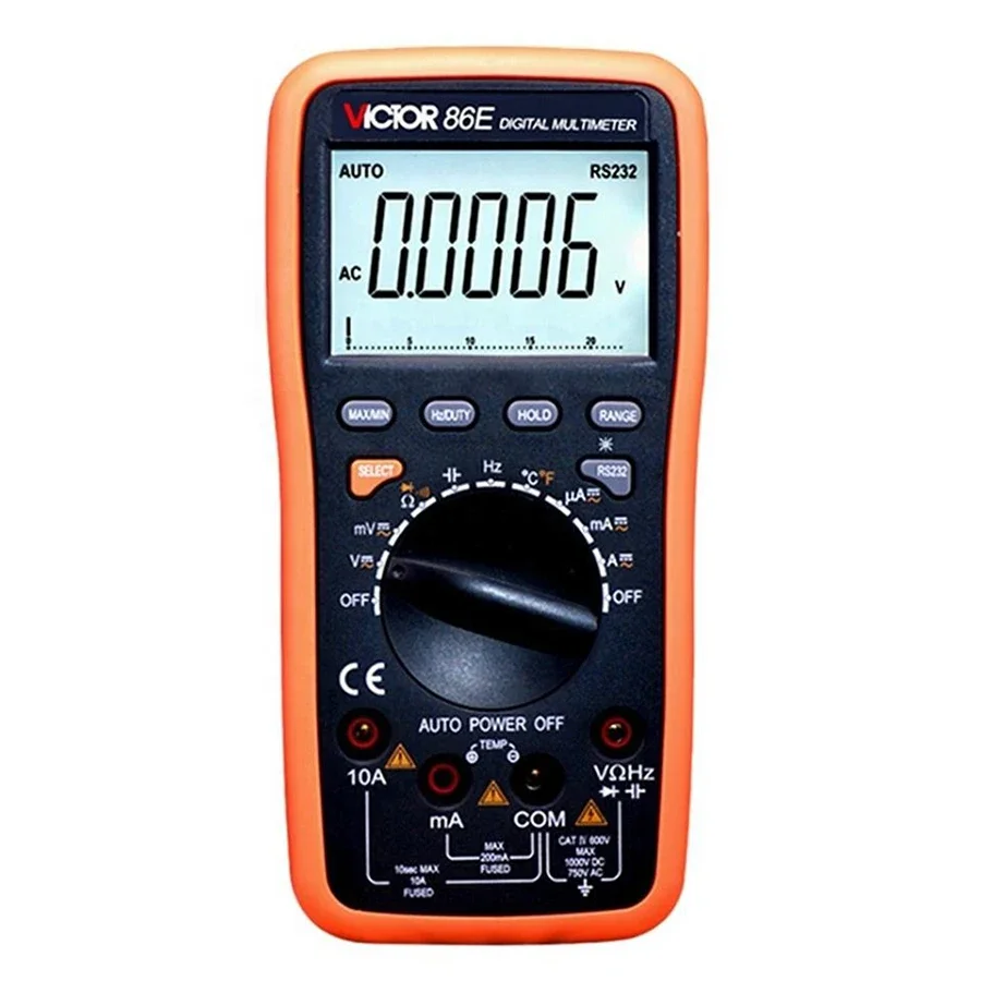 VICTOR 86E Auto Range Digital Multimeter 22000 Counts 4 1/2 Digital True RMS Multimeter With USB Interface Bar Graph