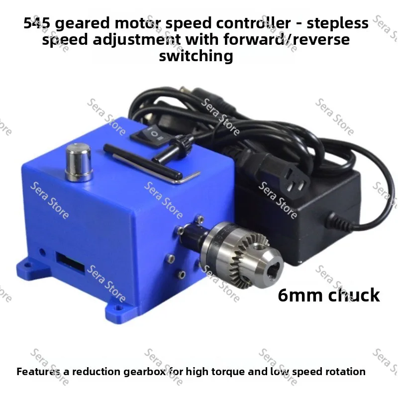 Suitable for Reversible Rotation, Collet Chuck  Foot Pedal Switch 545 Brushed DC 24V Variable Speed Motor Kit with High Torque
