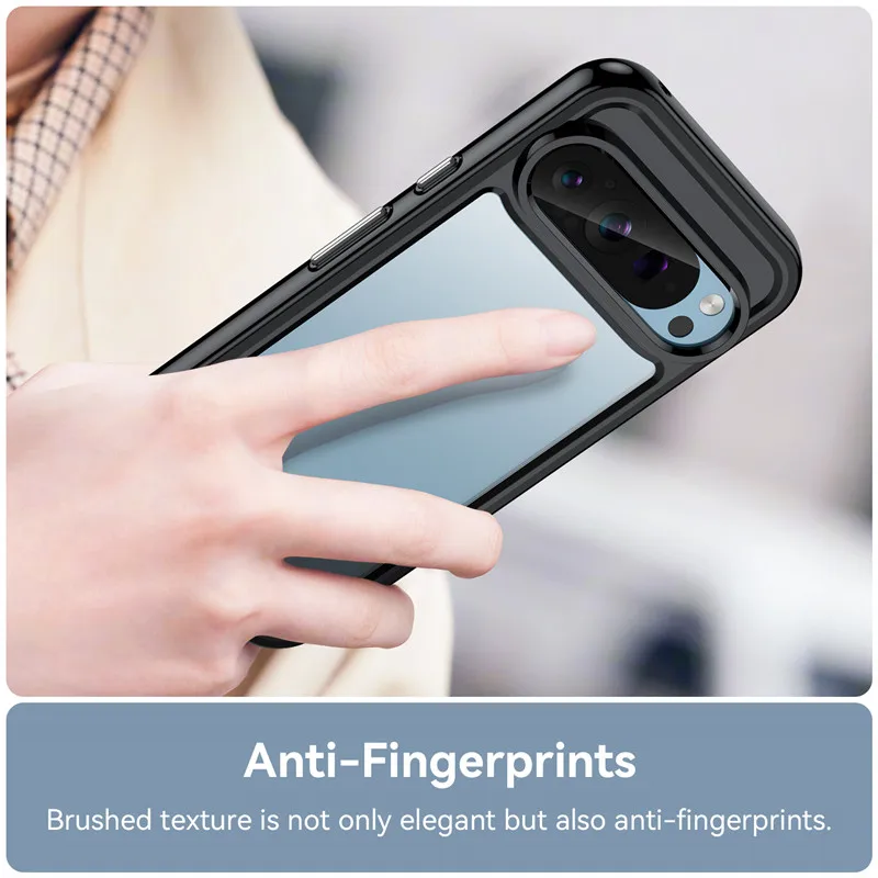 حافظة لهاتف جوجل بيكسل 9 برو لهاتف جوجل بيكسل 8A 7A 6A 7 8 9 Pro غطاء ملون بحافة ناعمة من السيليكون الشفاف المقاوم للصدمات