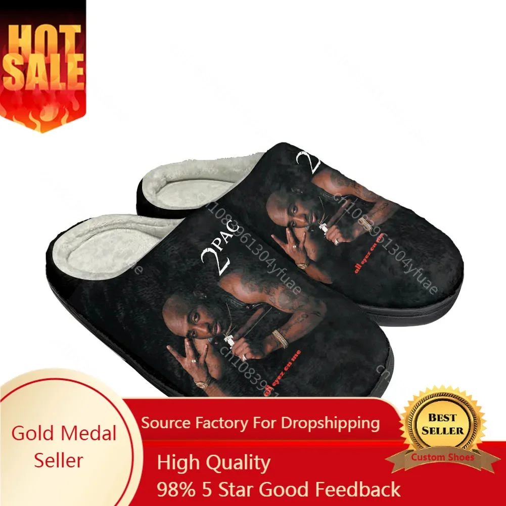 

Hot Cool Rapper Rap 2pac Tupac All Fashion Slippers Mens Womens Sandals Plush Casual Keep Warm Shoes Thermal Comfortable Slipper