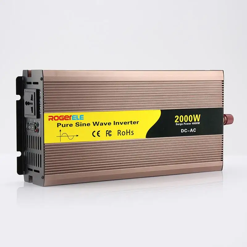 Supply 2000W pure sine wave solar photovoltaic inverter 12/24/48V to 220V high power 