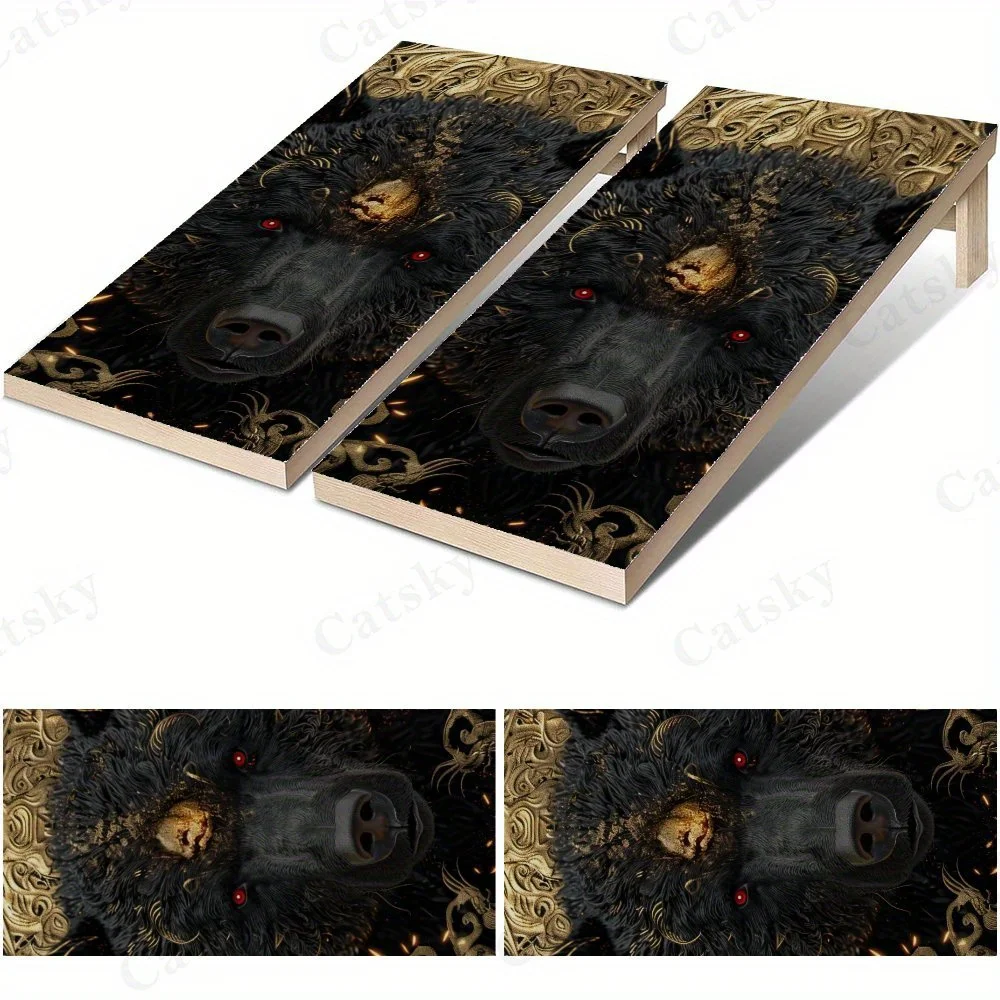 

Mythical Golden Bear,2D Flat Vinyl Sandboard Decals - Budget-Friendly and High Value, Bubble-Free and Easy to Stick, Waterproof