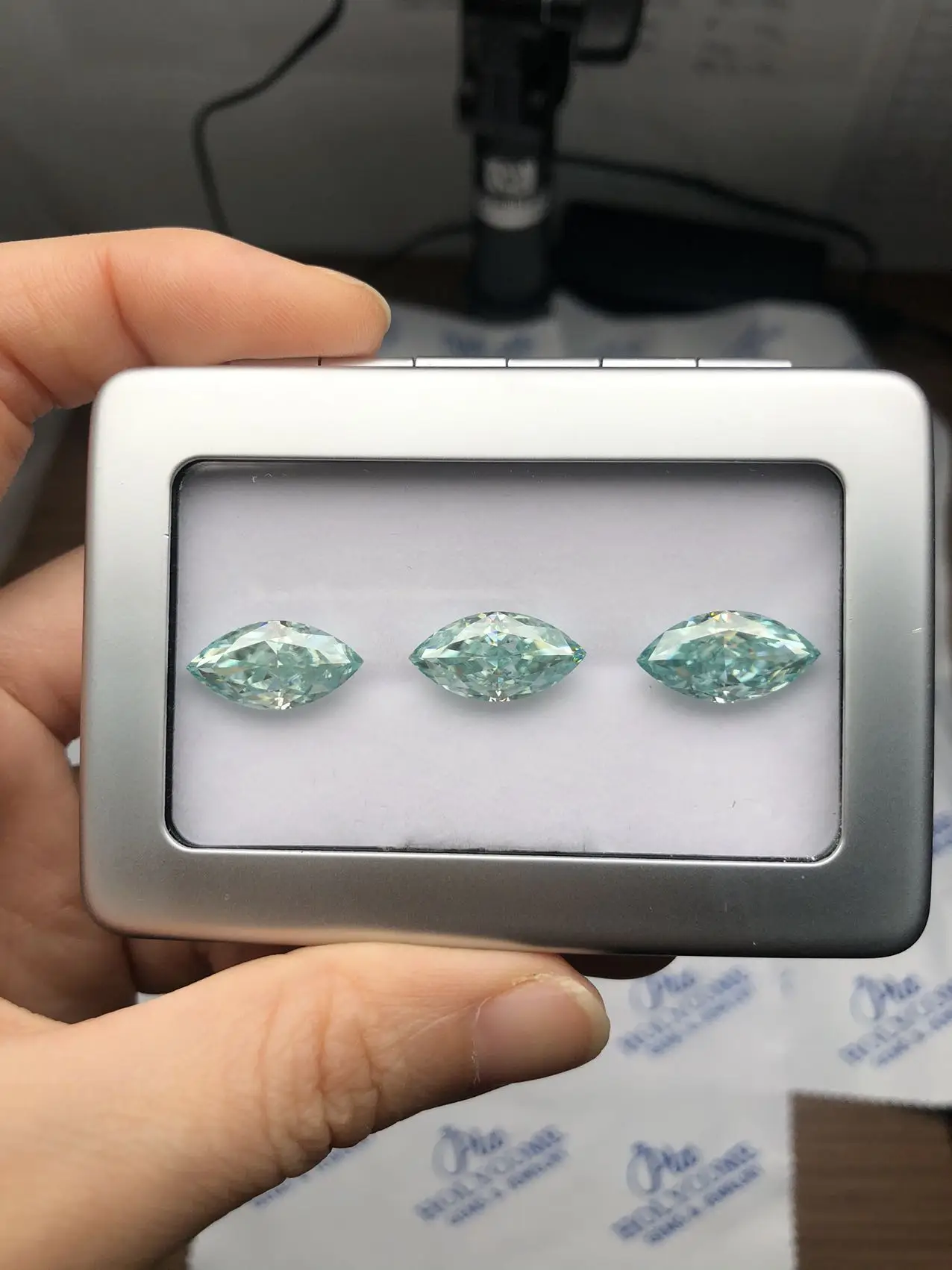 

Few Colors Loose Moissanite Stones 0.3-10 CT D Green Blue Black Champagne Color Marquise Cut Excellent Cut Grade Test Positive