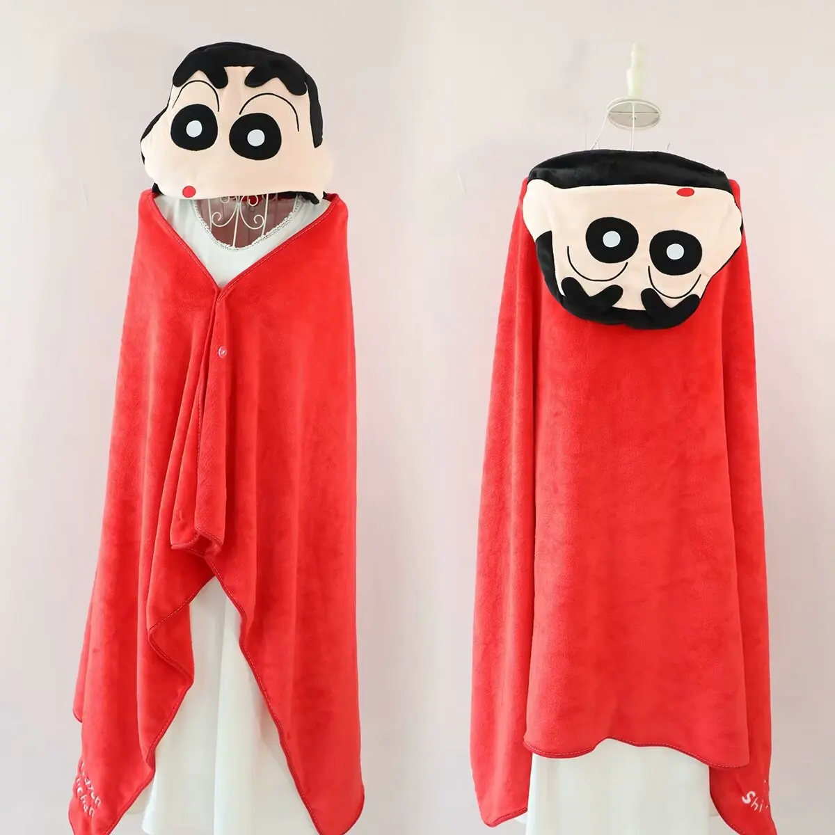 

Kawaii Miniso Crayon Shin Chan Cloak Nohara Shinnosuke Flannel Blanket Warm Winter Blanket Nap Blanket Washable Girl Gift