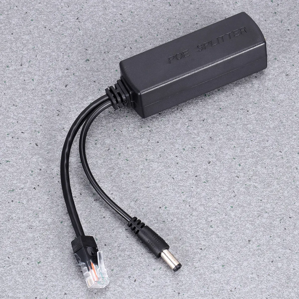 

Poe Splitter Adapter 12V 2A Black Body 80x27x20mm 225Mm Dc Cable High Reliability 10 100Mbps Ethernet Power Supply for Ip