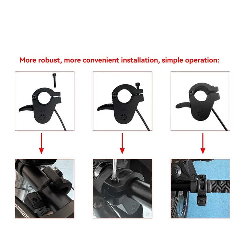 300X Electric Bicycle Thumb Throttle For Electric Scooter Accelerator Right/Left Hand Throttle 12V-72V 3PIN Female image 2