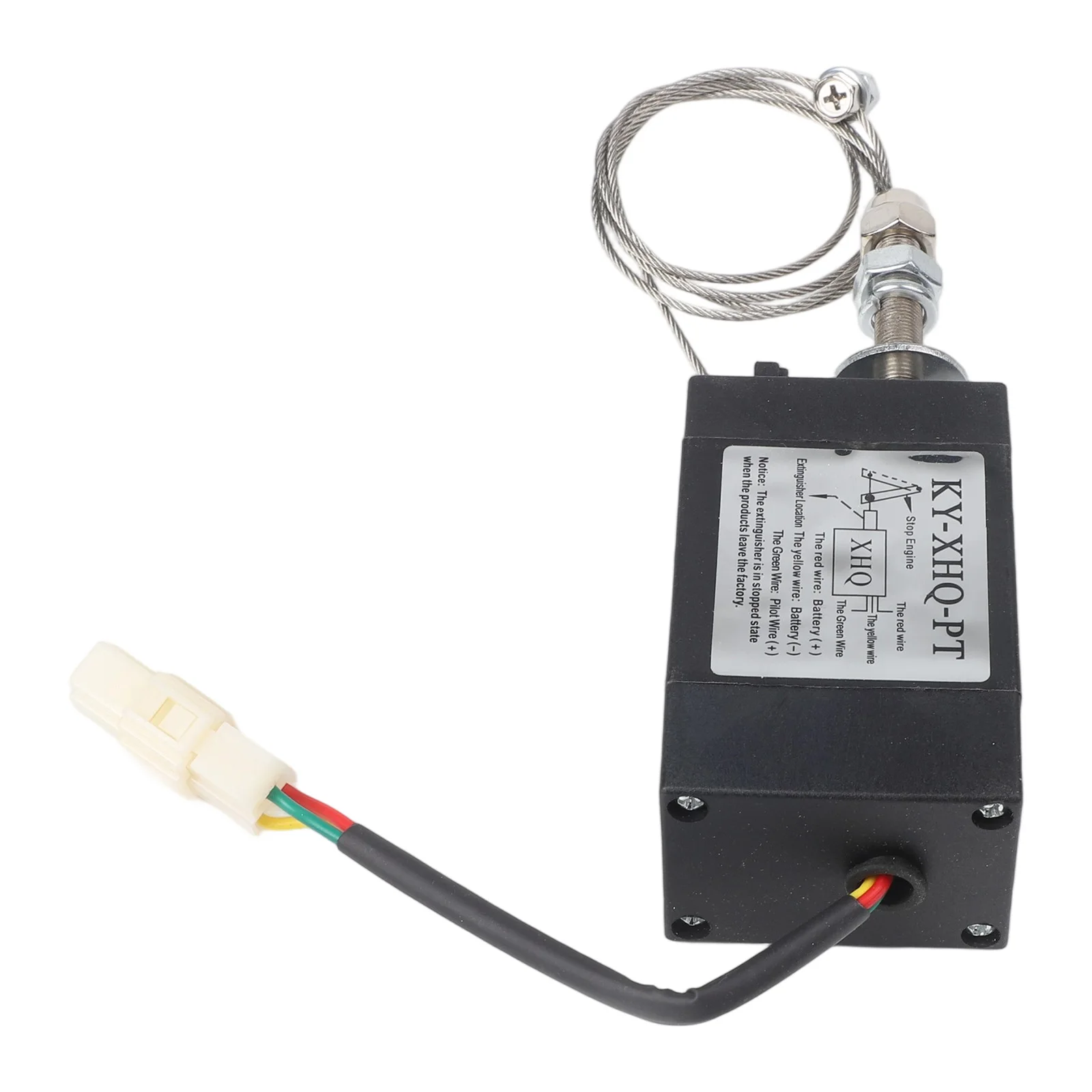 power-off-solenoid-electromagnetic-valve-for-heavy-machinery-black-plastic-shell-current-consumption-1a-pulling-force-90-110n